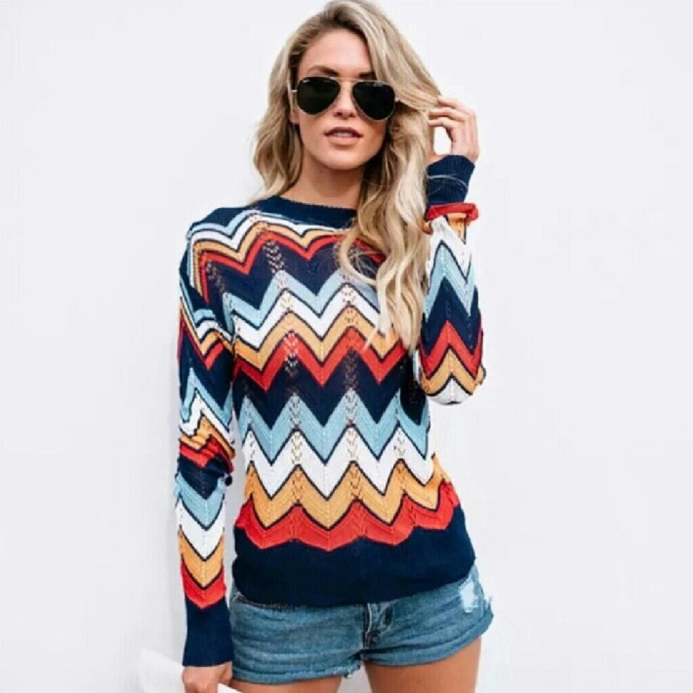 Chevron stripe sweater